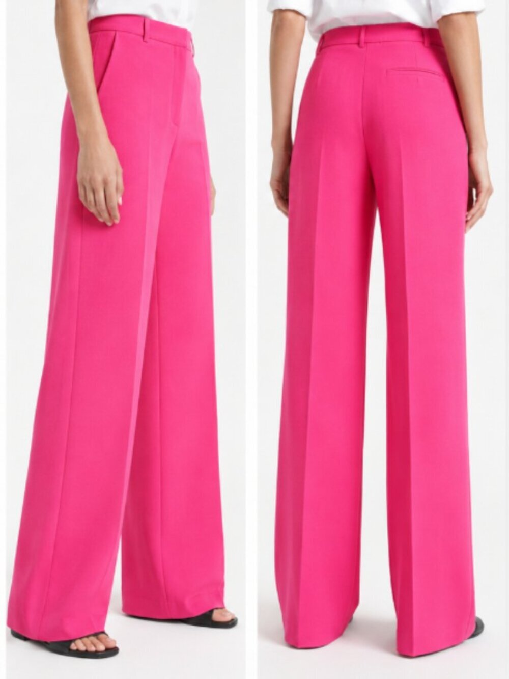 The Kooples Vintage Pink Wide Leg Trouser Size FR 40 US 8/10 NWT